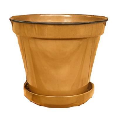 Pot met rand Geel M 25x26cm - Buitengewoon de boet