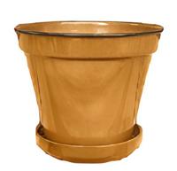 Pot met rand Geel M 25x26cm - Buitengewoon de boet