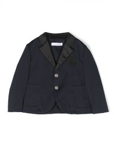 Roberto Cavalli Junior blazer à patch logo - Noir