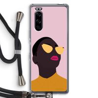 Yellow glasses: Sony Xperia 5 Transparant Hoesje met koord