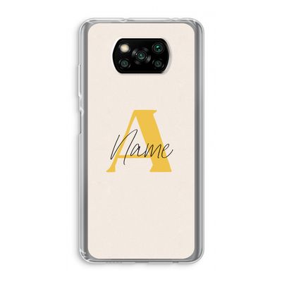 Amber Script: Xiaomi Poco X3 NFC Transparant Hoesje
