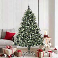 VidaXL Kunstkerstboom met 300 led groen 180 cm pvc en plastic en staal