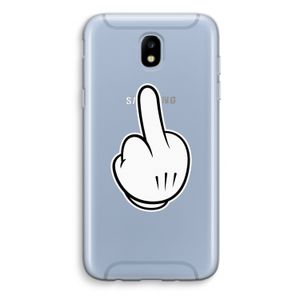 Middle finger white: Samsung Galaxy J5 (2017) Transparant Hoesje