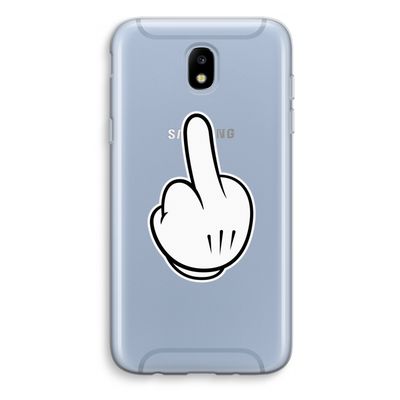 Middle finger white: Samsung Galaxy J5 (2017) Transparant Hoesje