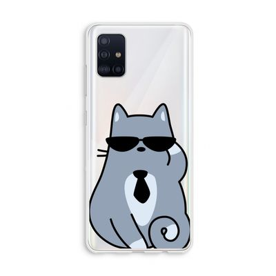 Cool cat: Galaxy A51 4G Transparant Hoesje