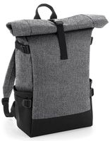 Atlantis BG858 Block Roll-Top Backpack - Grey-Marl/Black - 28 x 48 x 15 cm