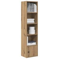 Boekenkast 31x24x127 cm bewerkt hout artisanaal eikenkleurig