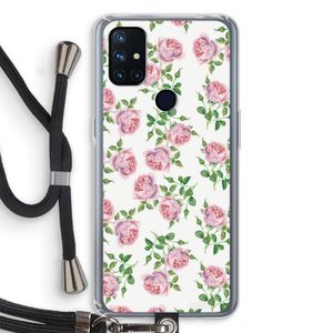 Kleine roosjes: OnePlus Nord N10 5G Transparant Hoesje met koord