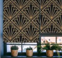 Rolgordijnen elegant "art deco" gouden vormen