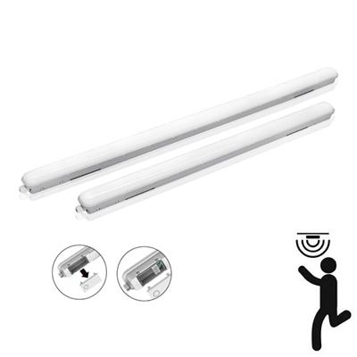 LED armatuur IP65 waterdicht TRI proof Microwave bewegingssensor 50Watt 1500mm helder daglicht - 155lm/W