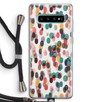 Tropical Dots: Samsung Galaxy S10 Plus Transparant Hoesje met koord Tropical Dots: Samsung Galaxy S10 Plus Transparant Hoesje met koord