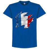Frankrijk Ripped Flag T-Shirt