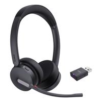 Yealink WH64 Hybrid Dual Teams Headset Draadloos Hoofdband Kantoor/callcenter Micro-USB Bluetooth Zwart