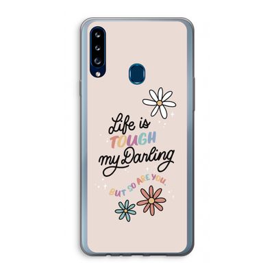 Tough Life: Samsung Galaxy A20s Transparant Hoesje