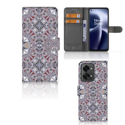 OnePlus Nord 2T | Bookcase | Flower Tiles | Portemonnee hoesje
