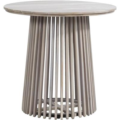 Leen Bakker - Tuintafel Saône - Acacia/greywash - 76xØ80 Cm - Hout - Grijs
