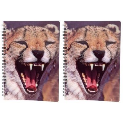 2x stuks luipaard schrift 3D 21cm