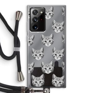 Kitten: Samsung Galaxy Note 20 Ultra / Note 20 Ultra 5G Transparant Hoesje met koord