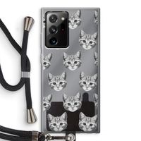Kitten: Samsung Galaxy Note 20 Ultra / Note 20 Ultra 5G Transparant Hoesje met koord