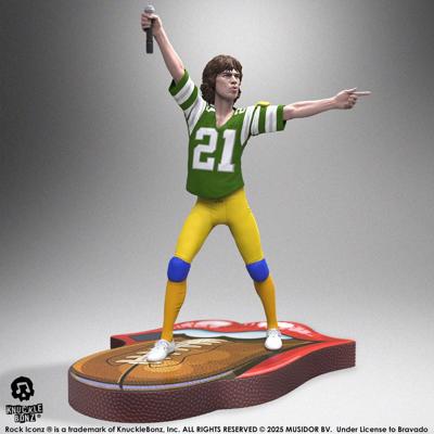 Rolling Stones Rock Iconz Statue Mick Jagger US Tour 1981 (Green Jersey) 22 cm