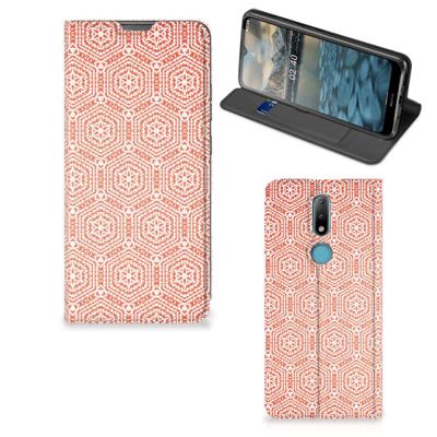 Nokia 2.4 | Hoesje met Magneet | Pattern Orange