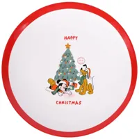 Kurt S. Adler dinerbord keramiek disney mickey mouse & pluto 26.5x2.5cm