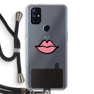 Kusje: OnePlus Nord N10 5G Transparant Hoesje met koord