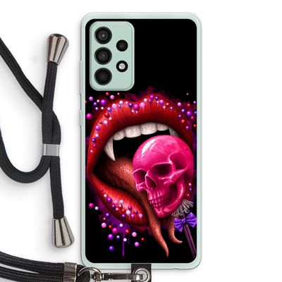 Dodelijk zoet: Samsung Galaxy A52s 5G Transparant Hoesje met koord