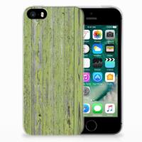 Apple iPhone SE | 5S | Bumper Hoesje | Green Wood