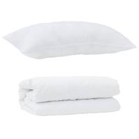 Dekbed met Kussen met kussen 2 pcs Wit 140 x 220 cm Microfibre