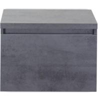 Frozen Badmeubelset 60 cm - Greeplijst in Kleur - Inclusief Wastafelbovenblad Beton Antraciet