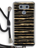 Gouden strepen: LG G6 Transparant Hoesje met koord