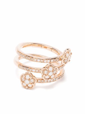 Pasquale Bruni bague Figlia Dei Fiori en or rose 18ct ornée de diamants