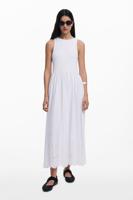 Lang geborduurd kleed - WHITE - XS