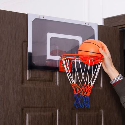 Indoor Basketbalring Mini Basketbalring voor Deur- en Wandmontage Kinderbasketbalring Hoogwaardige PC Backboard met Bal en Pomp