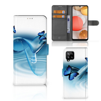 Samsung Galaxy A42 5G Telefoonhoesje met Pasjes Vlinders - thumbnail