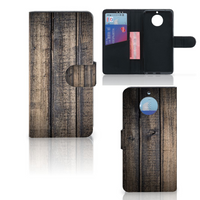 Moto G5S Book Style Case Steigerhout - thumbnail