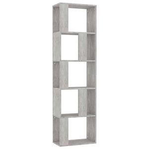 The Living Store Boekenkast - - Meubel - 45 x 24 x 159 cm - Betongrijs