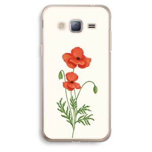 Red poppy: Samsung Galaxy J3 (2016) Transparant Hoesje