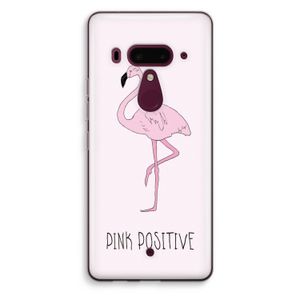 Pink positive: HTC U12+ Transparant Hoesje