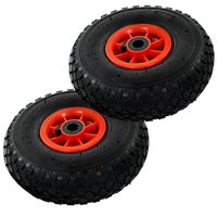 Steekwagenwielen 3,00-4 (260x85) rubber 2 stuks - thumbnail