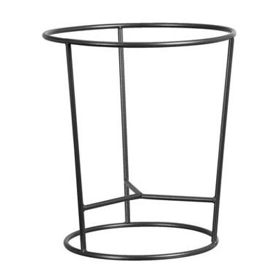 Bloempot standaard - zwart - metaal - 42xø37 cm