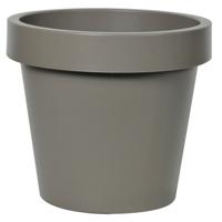 Plantenpot/bloempot - kunststof - taupe/bruin - Tuin buiten - D50 x H44 cm