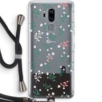 Small white flowers: LG G7 Thinq Transparant Hoesje met koord