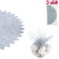 Geschenkverpakking tule grijs 24 cm 6 stuks | 24 stuks