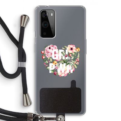 GRL PWR Flower: OnePlus 9 Pro Transparant Hoesje met koord