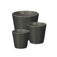 Pottenset Ibergarden Antraciet Klei Ø 14 cm Ø 22 cm Ø 17 cm 3 Onderdelen