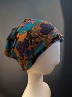 Boheemse muts blauw en oranje - Winter - Spiritueelboek.nl