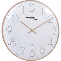 Techno Line WT 8235 gold optik Wandklok Zendergestuurd 350 mm x 25 mm Rose gold