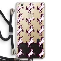 Musketon Unicorn: Huawei Ascend P8 Lite (2017) Transparant Hoesje met koord